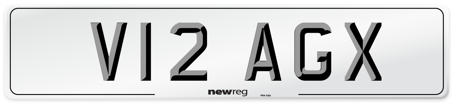 V12 AGX Number Plate from New Reg